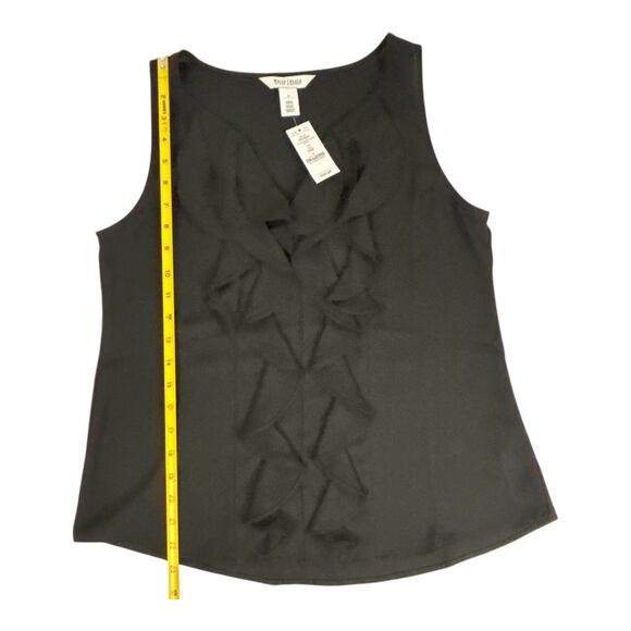 WHITE HOUSE BLACK MARKET Sleeveless Flounce Ruffled Blouse Top WHBM Size 4 NWT - Picture 6 of 14